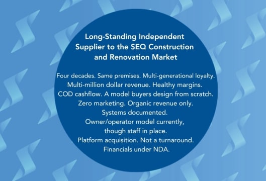 Long-Established, Cash-Generative Specialist Retail & Trade Business