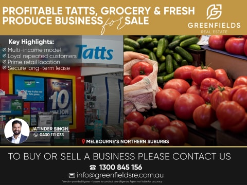 Profitable Tatts, Grocery & Fresh Produce Business – Melbourne’s Northern Suburbs