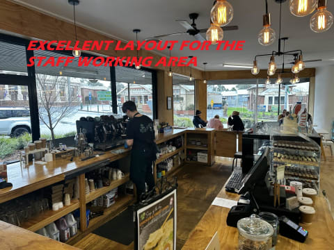This corner cafe is big, bright and located with very high exposure.