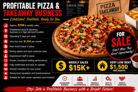 Pizza Business for Sale Caulfield North $430K + SAV [2606092]