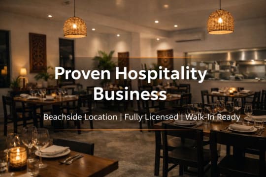 Established & Profitable Licensed Restaurant Prime Beachside Location