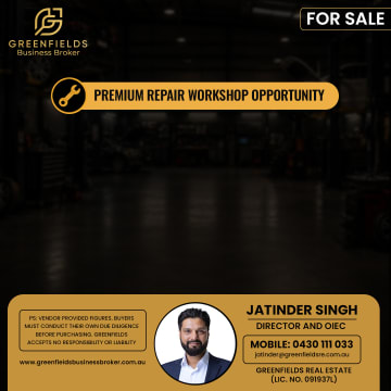 Premium Fully Equipped Repair Workshop Business for Sale – Truganina, VIC