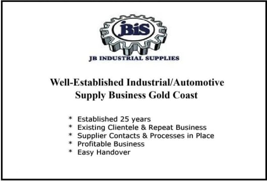 Well-Established Industrial/Automotive Supply Business Gold Coast