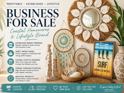 Coastal Lifestyle Business New Retail Showroom & High Margins