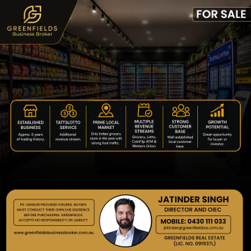 Established Indian Grocery & Tatts Lotto Business – Multiple Revenue Streams!