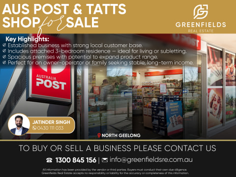 Dual-Service Retail Opportunity – Australia Post & Tatts Shop