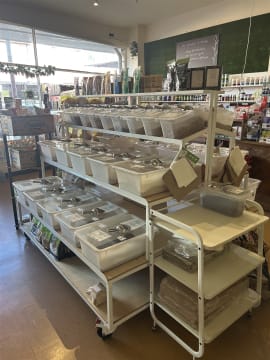 Health Food Store On Busy Main Shopping Strip