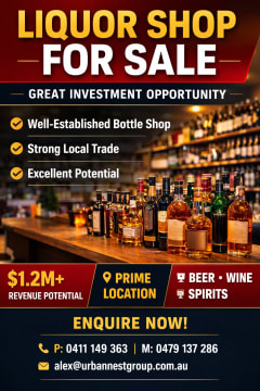 Established Bottle Shop-Strong Revenue-Cheap Rent -Busy Location-Modern Fit Out