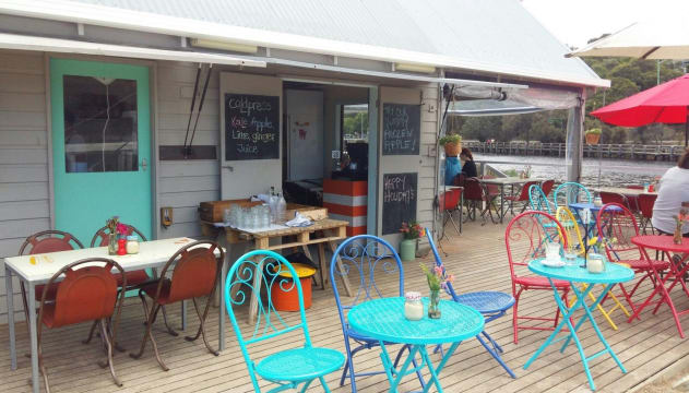 Swing Bridge Cafe Prime waterfront location.