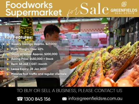 High-Taking Food Works Supermarket For Sale – Strong Profit Margin & Long Lease