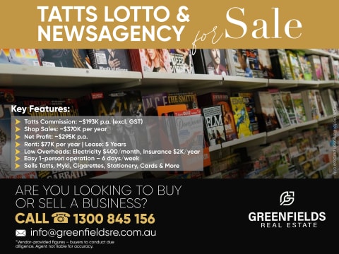 Tattslotto & Convenience Business for Sale – Melbourne's Eastern Suburbs..!