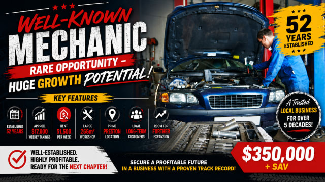 Highly Reputable Mechanic Workshop | Secure Income with Room to Grow [2603101]