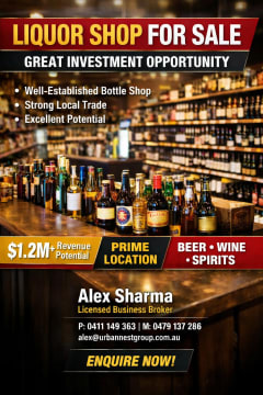 Established Bottle Shop-Strong Revenue-Cheap Rent -Busy Location-Modern Fit Out