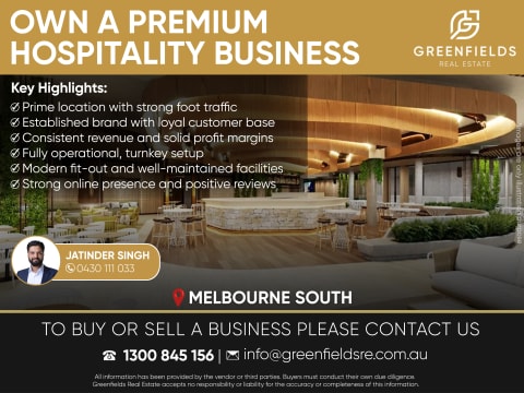 Own a Premium Hospitality Business – Landmark Opportunity in Melbourne South