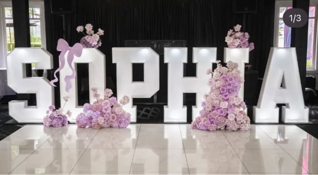 1.2 m letters & numbers prop hire business
