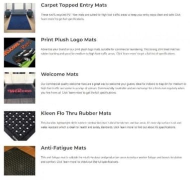 Mat Hire & Laundering Services - no experience necessary