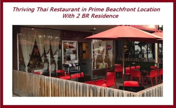 Thriving Thai Restaurant in Prime Beachfront Location With 2 BR Residence