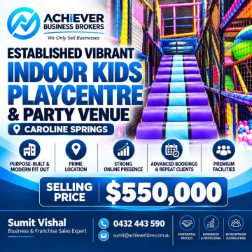 Established Vibrant Indoor Kids Playcenter & Party Venue - Caroline Springs