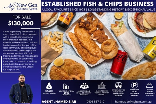 ESTABLISHED FISH & CHIPS BUSINESS | OVER 50 YERAS OF LOCAL HISTORY [2609171]