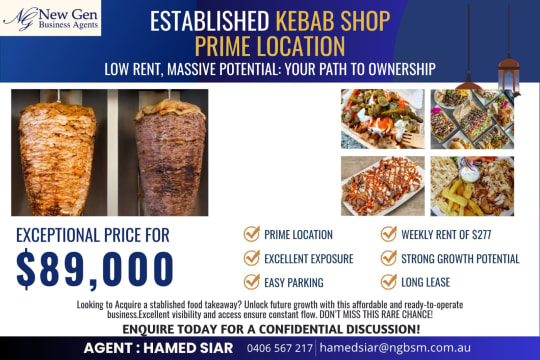 NEW NEW NEW Food Business Opportunity – Low Rent [2606161]
