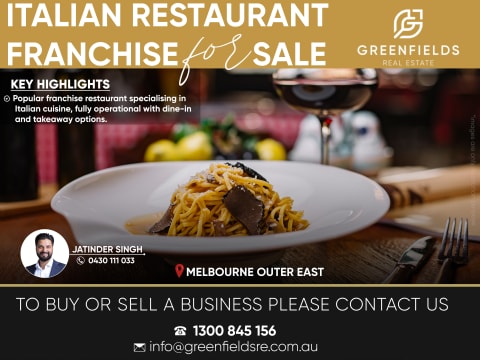 Italian Restaurant Franchise For Sale | Melbourne Outer East