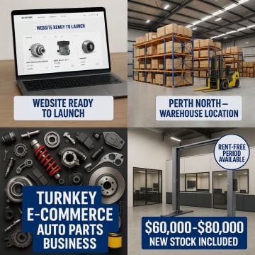 Turnkey Online Auto Parts Business + Fully Fitted Warehouse (North of Perth)