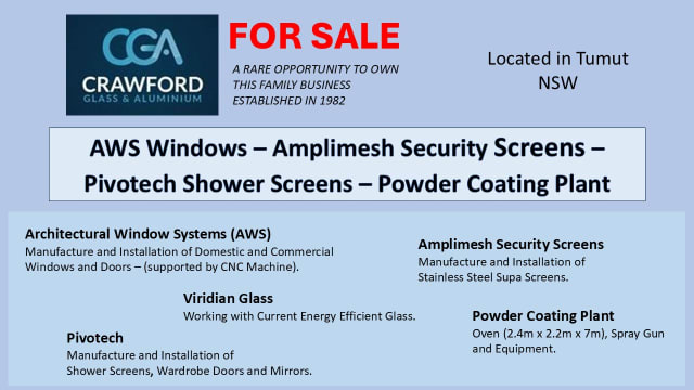 CRAWFORD GLASS AND ALUMINIUM - TUMUT - NSW