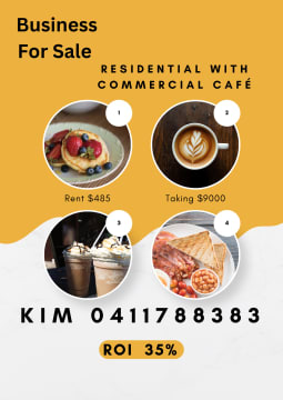 Commercial Cafe with residential rooms at rear for Sale Geelong