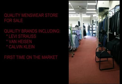 MENSWEAR AND TAILOR BUSINESS