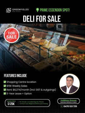 Deli For Sale, Prime Essendon Shopping Centre Location