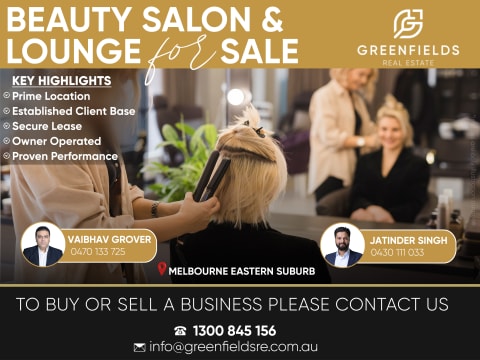Established & Profitable Premium Beauty Salon & Lounge For Sale - Melbourne Eastern Suburbs