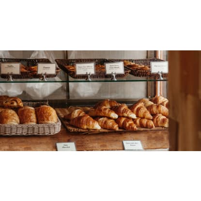 A French bakery shop is located in a prime location on the south side
