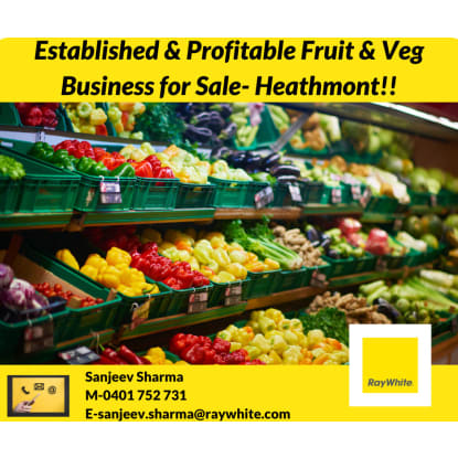 Established & Profitable Fruit & Veg Store in Heathmont!!