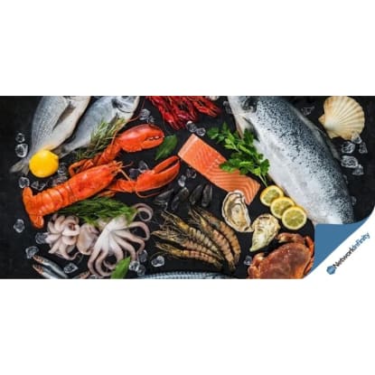 For Sale Fresh, Cooked Seafood Busy Train Station Shopping Mall Edgecliff Sydney