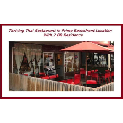 Thriving Thai Restaurant in Prime Beachfront Location With 2 BR Residence