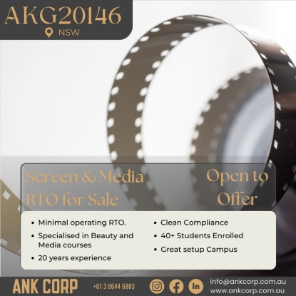 MEDIA RTO FOR SALE | NSW | Open to Offer | AKG20146