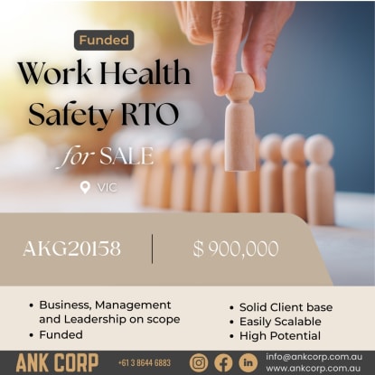 FUNDED Work Health Safety RTO for Sale | VIC | $900,000
