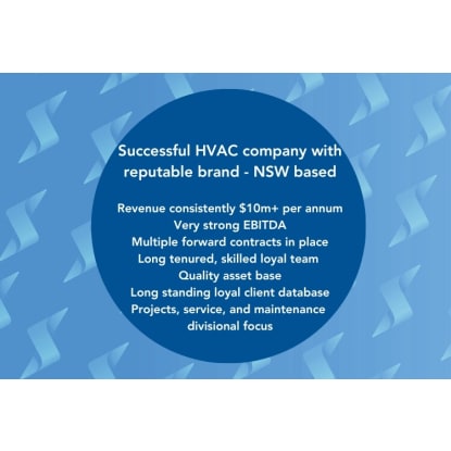 Successful HVAC Company with Reputable Brand - NSW Based