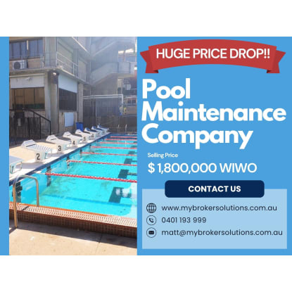 MASSIVE PRICE DROP! Pool Maintenance Company