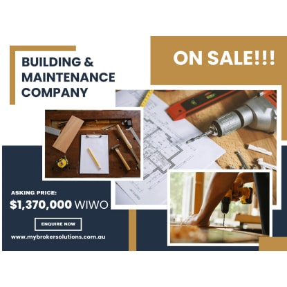 SALE! Building & Maintenance Company