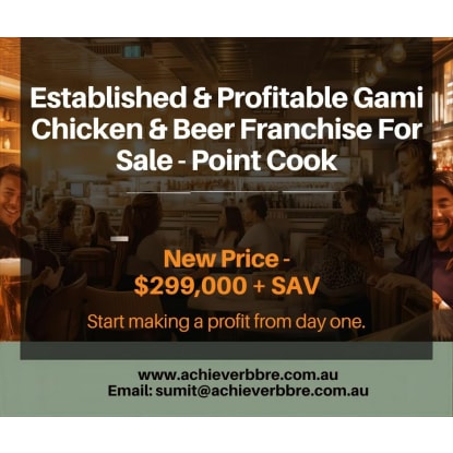 Established & Profitable Gami Chicken & Beer Business - Point Cook