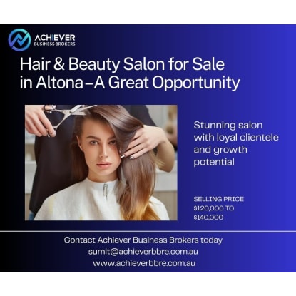 Successful & Elegant Hair & Beauty Salon – Altona Prime Location | Fully Staffed | Loyal Clients