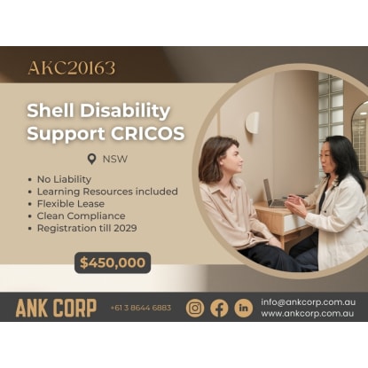 Shell Disability Support CRICOS for Sale | NSW | $450,000