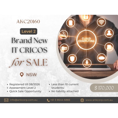 IT CRICOS for Sale | NSW | $170,000 | AKC20160