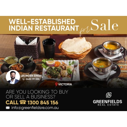 Well Established and Profitable Indian Restaurant For Sale