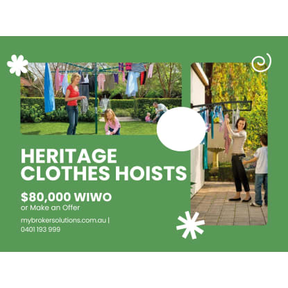 Established Business: Heritage Clothes Hoist