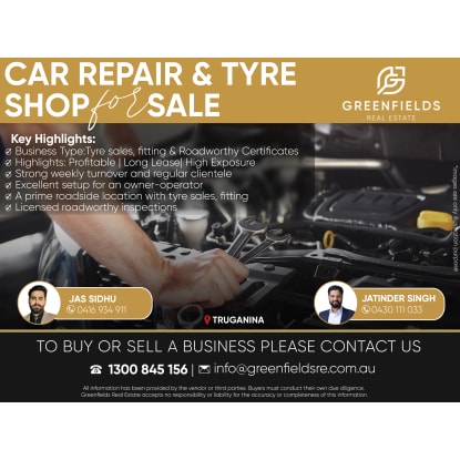 Profitable Tyre Sales & Roadworthy Business – High Exposure Location