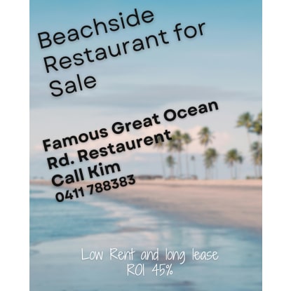 Café  & Asian Restaurant for Sale – Anglesea, Great Ocean Road