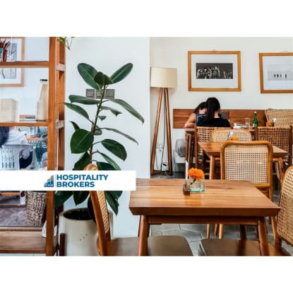 Consistent cafe with large outdoor area