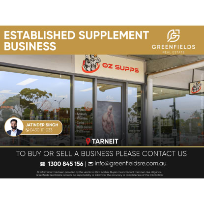 Premium Supplement Store for Sale β Prime Tarneit Location